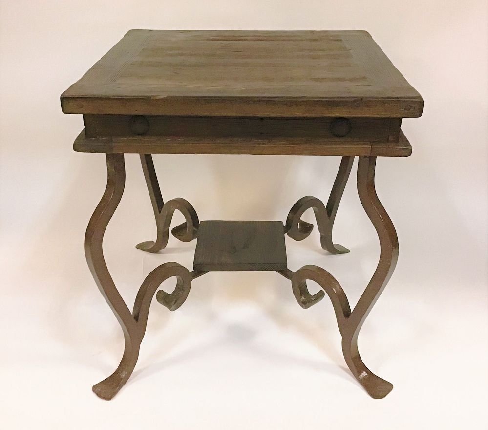 Iron End Table Double Top 24X24
